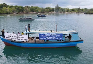 Gelar Aksi di Laut, Masyarakat Bintan Tolak PSN GBKEK