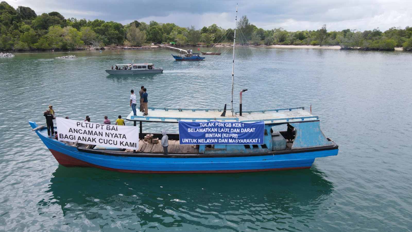 Aksi di Laut, Masyarakat Bintan Tolak PSN GBKEK