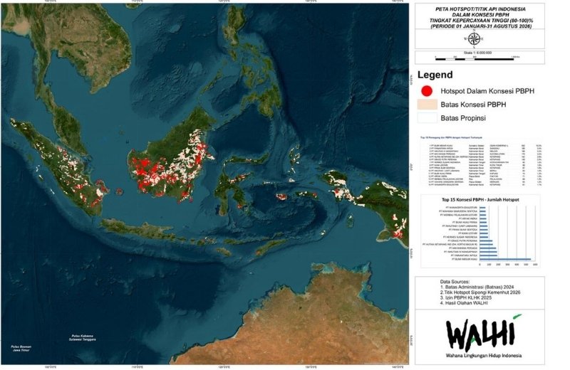 Ribuan Titik Panas di Gambut, Target Iklim Indonesia Terancam